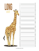 Long To Do List paper