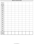 Mexican Train Scoresheet paper