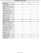 Mille Bornes Scoresheet paper