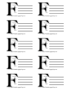 Monogram F Luggage Tag paper