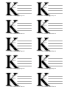 Monogram K Luggage Tag paper