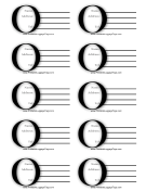 Monogram O Luggage Tag paper