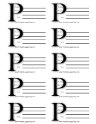 Monogram P Luggage Tag paper