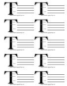 Monogram T Luggage Tag paper