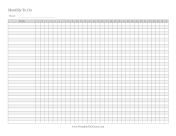 Monthly To Do By Day paper