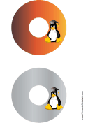 Mortarboard Linux CD-DVD Labels paper