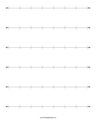 Number Line One Inch paper