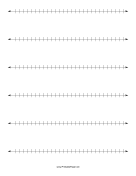 Number Line Quarter Inch paper