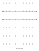 Number Line Third Inch paper