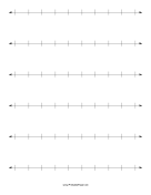 Number Line Three-Fourths Inch paper