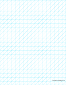 Oblique Graph Paper 0.5 Inch paper