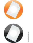 Orange Black Large Document Backups CD-DVD Labels paper