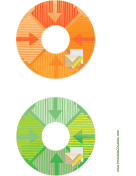 Orange Green Envelope Backups CD-DVD Labels paper