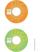 Orange Green JPG Backups CD-DVD Labels paper