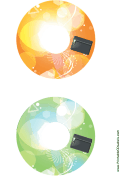 Orange Green Pouch Backups CD-DVD Labels paper