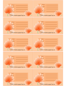 Orange Lotus Garden Luggage Tag paper