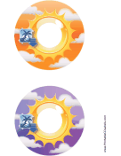 Orange Purple Sunburst Photography CD-DVD Labels paper