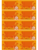 Orange Snail Luggage Tag paper