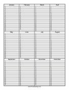 Perpetual Calendar - Single Page paper