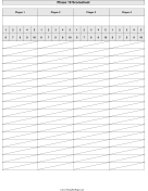 Phase 10 Scoresheet paper