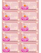 Pink Pig Luggage Tag paper