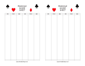 Pinochle Score Pad paper