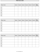 Pitch Scoresheet paper