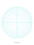 Polar Graph Paper - Logarithmic - One Decade Fifteen Degrees paper