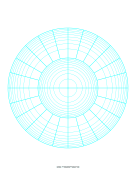 Polar Graph Paper - Logarithmic - Two Decades Fifteen Degrees paper