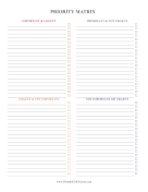 Priority Matrix paper