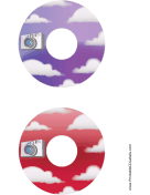 Purple Red Clouds Photography CD-DVD Labels paper