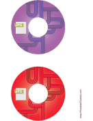 Purple Red JPG Backups CD-DVD Labels paper