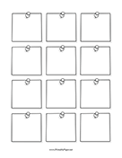Push Pin Notes Sheet paper