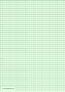 Graph Paper - Light Green - One Inch Grid - A4 paper