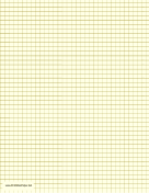 Graph Paper - Light Yellow - One Inch Grid paper