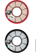 Red Black Photo Photography CD-DVD Labels paper