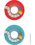 Red Blue Film Photography CD-DVD Labels paper