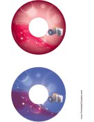 Red Blue SLR Photography CD-DVD Labels paper