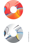 Red Gray Abstract Software CD-DVD Labels paper