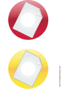 Red Yellow Large Document Backups CD-DVD Labels paper
