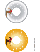 Reindeer Christmas CD-DVD Labels paper