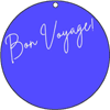 Round Gift Tag Bon Voyage paper