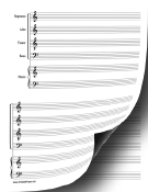 SATB with Piano Music Paper paper