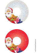 Santa Christmas CD-DVD Labels paper