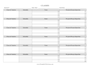 School Classes paper