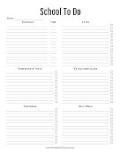 School To Do paper