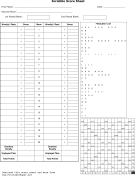 Scrabble Score Sheet paper