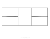 Singles Badminton Court Diagram paper