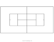 Singles Tennis Court Diagram paper