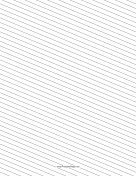 Slant Ruled Paper — Medium Ruled Left-Handed, Low Angle paper